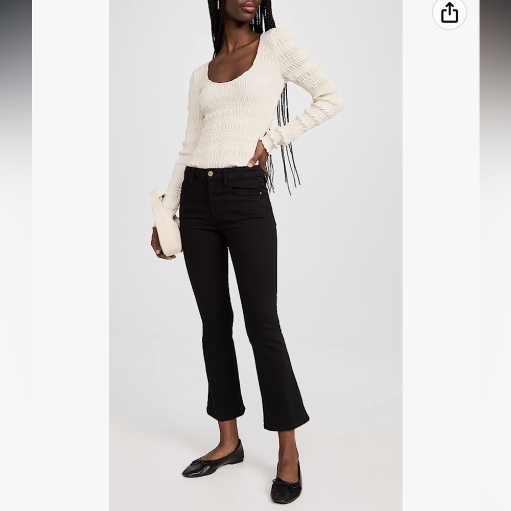 Frame Denim Black Ankle & Cropped Jeans